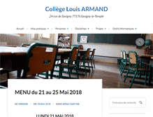 Tablet Screenshot of collegelouisarmand.com